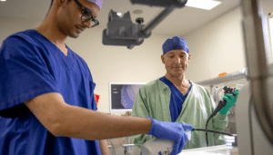 Dr Jason Winnett in the surgery room