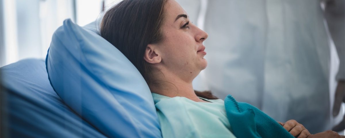 Woman undergoing revisional surgery after failed bariatric surgery